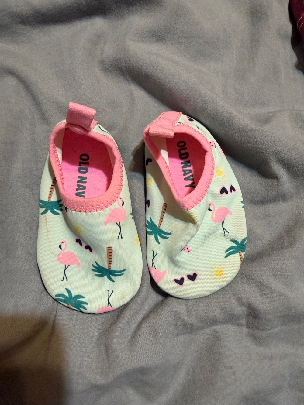 Old Navy Pink & Mint Flamingo Toddler Water Shoes